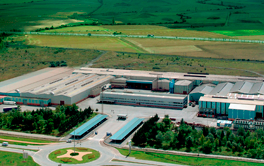 Vista aérea de la fábrica